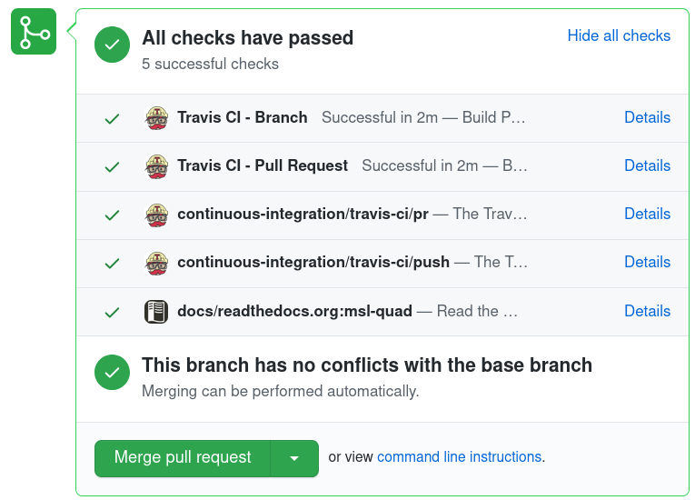 ReadTheDocs automatic docs build under PR checks